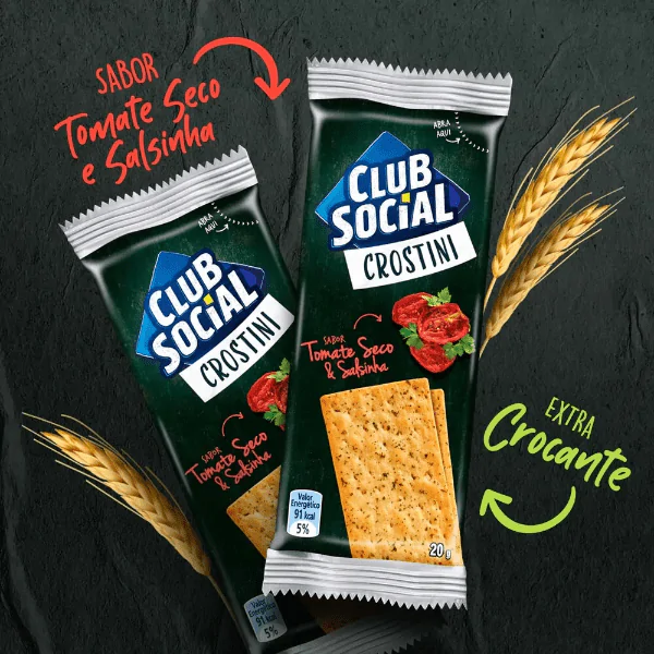 Biscoito Club Social Crostini Tomate & Salsinha - 80gr - Imagem 3