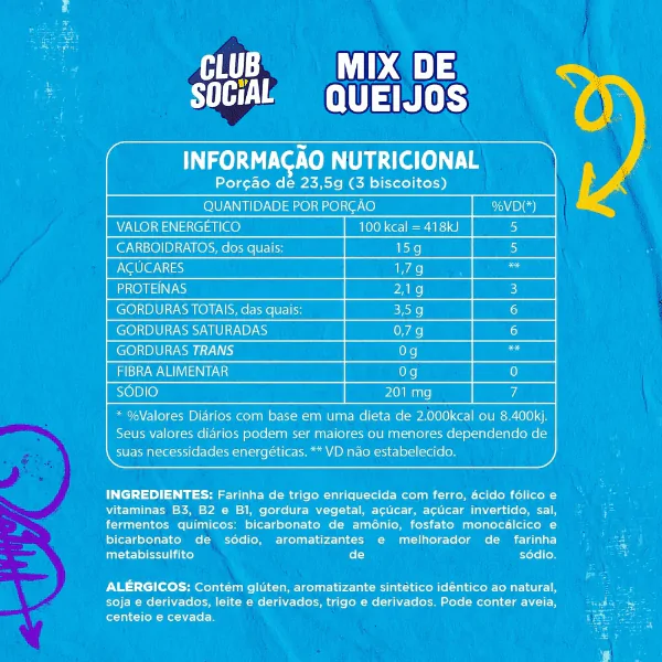 Biscoito Club Social Mix Queijo - 141gr - Imagem 4
