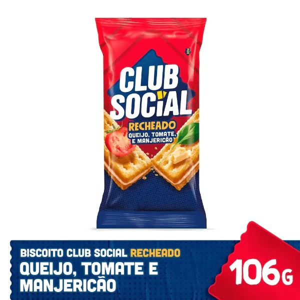 Biscoito Recheado Club Social Queijo & Tomate - 106gr - Imagem 2