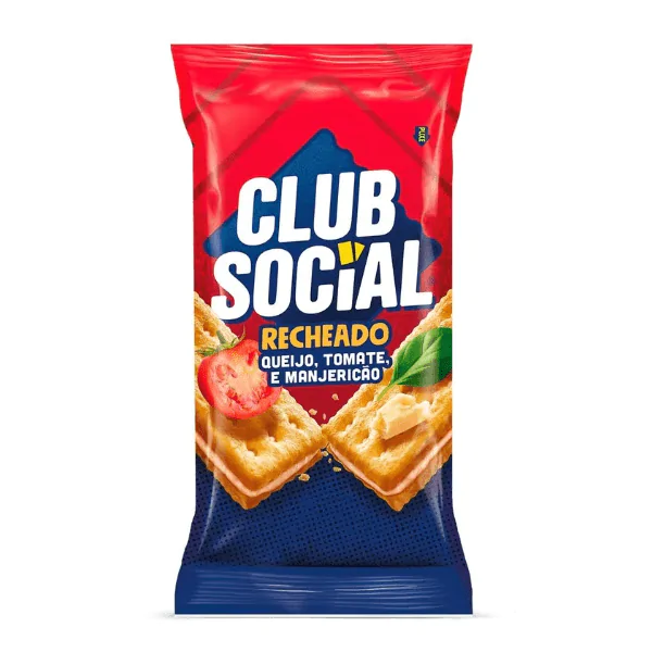 Biscoito Recheado Club Social Queijo & Tomate - 106gr - Imagem 1