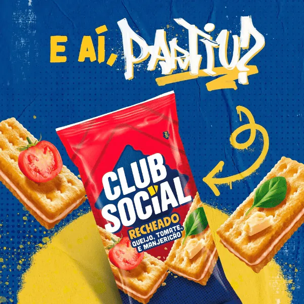 Biscoito Recheado Club Social Queijo & Tomate - 106gr - Imagem 3