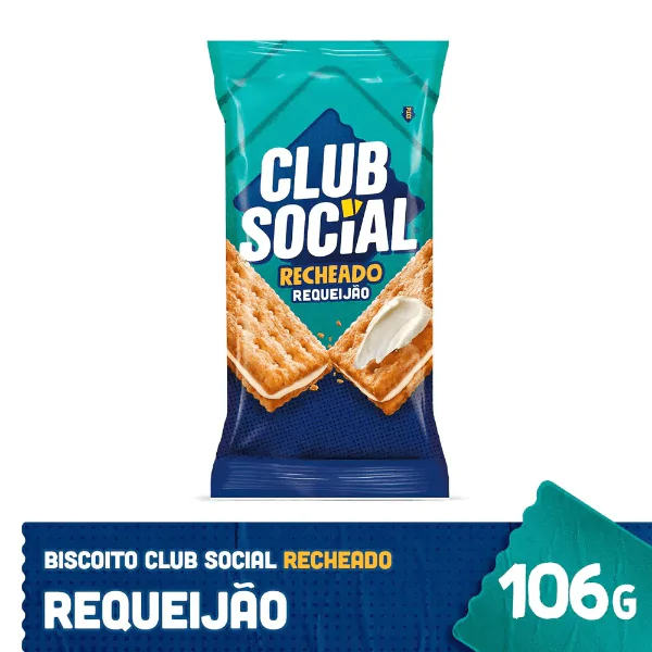 Biscoito Recheado Club Social Requeijão - 106gr - Imagem 2