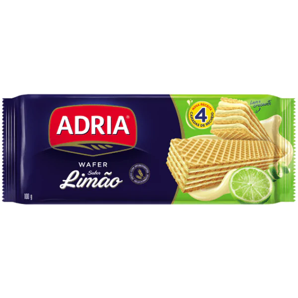 Biscoito Wafer Adria Limão - 100G - Imagem 1