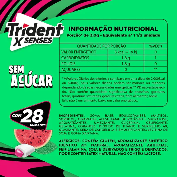 Chiclete Trident Garrafa Melancia Mint - 54G - Imagem 4