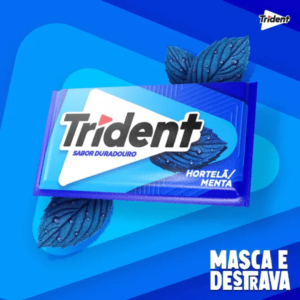Chiclete Trident Sabor Hortelã - 8gr - Imagem 2
