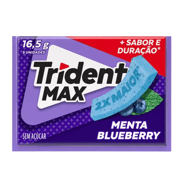 Chiclete Trident Max MentaBerry - 16,5gr - Imagem 1