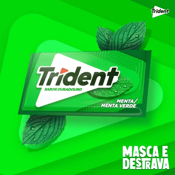 Chiclete Trident Sabor Menta - 8gr - Imagem 2