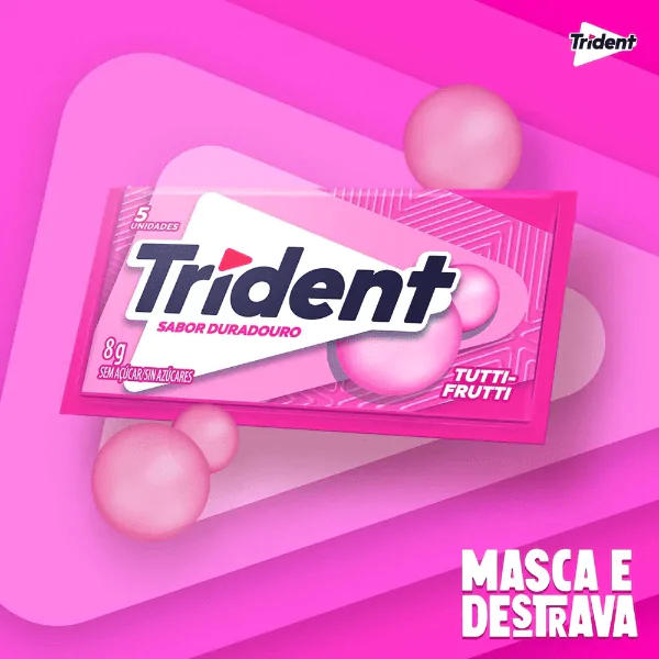 Chiclete Trident Sabor Tutti Frutti - 8gr - Imagem 2
