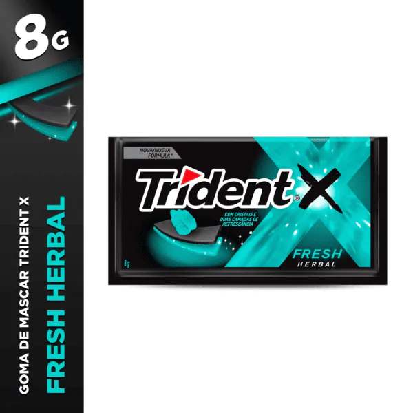 Chiclete Trident X-Fresh Herbal - 8gr - Imagem 2