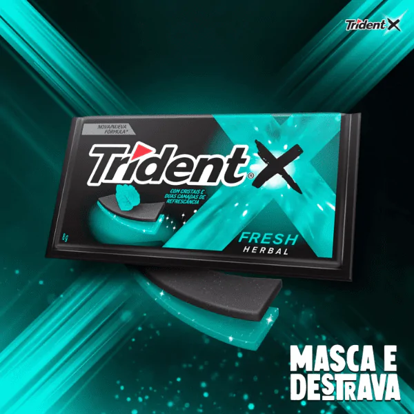 Chiclete Trident X-Fresh Herbal - 8gr - Imagem 3