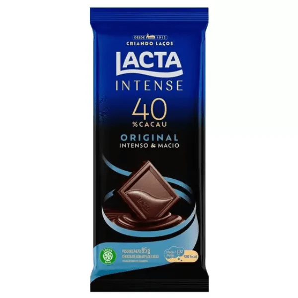 Chocolate Lacta Intense 40% Cacau Original - 85gr - Imagem 1