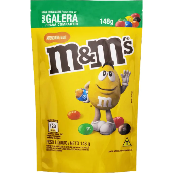 Confeitos M&M's de Chocolate com Amendoim - 148gr - Imagem 1