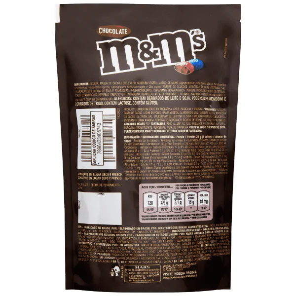 Confeitos M&M's de Chocolate Ao Leite - 148gr - Imagem 2
