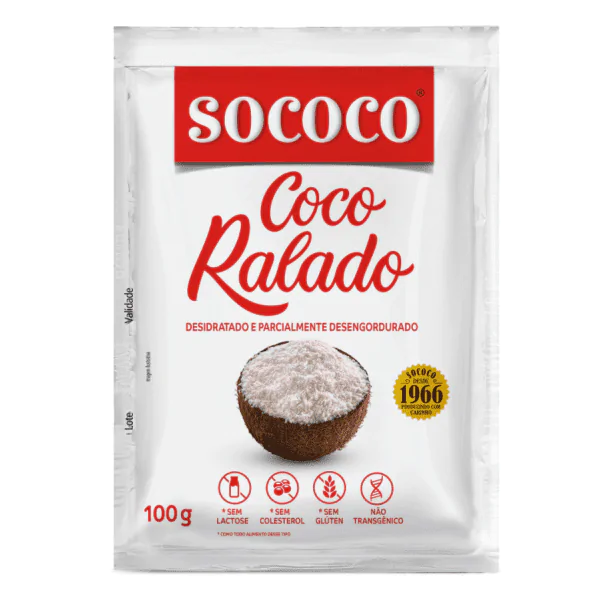 Coco Ralado Desidratado Sococo - 100gr - Imagem 1