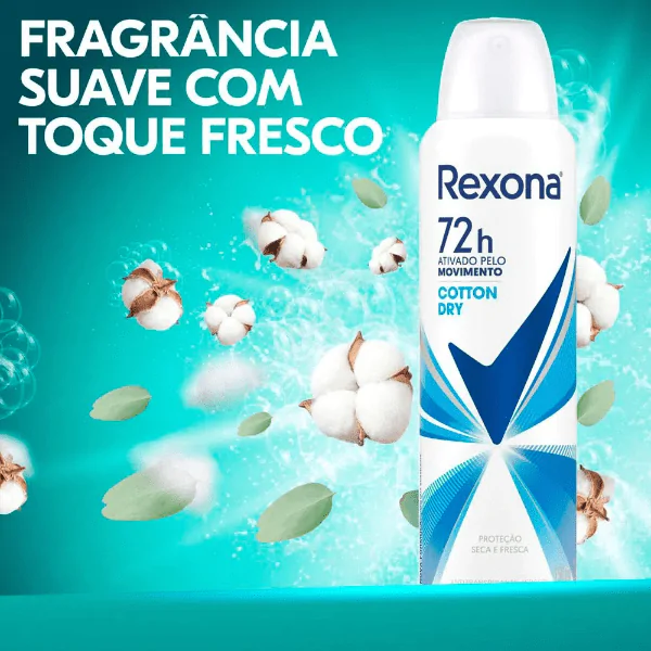 Desodorante Rexona Cotton Dry - 150ml - Imagem 3