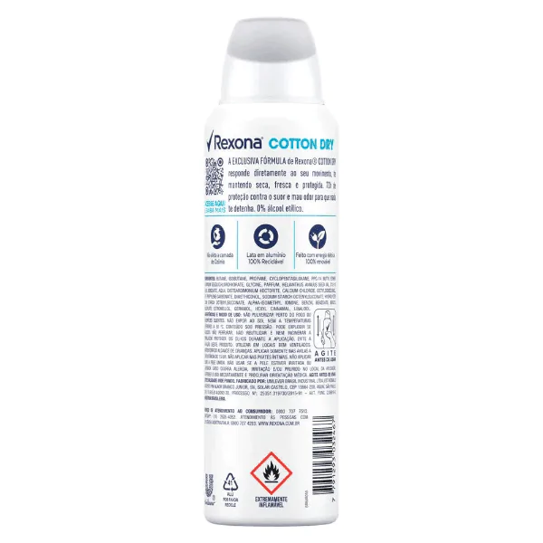 Desodorante Rexona Cotton Dry - 150ml - Imagem 2