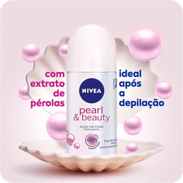Desodorante Nivea Roll On Pearl & Beauty - 50ml - Imagem 3