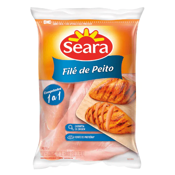 Filé de Peito de Frango 1a1 Seara - 1Kg - Imagem 1