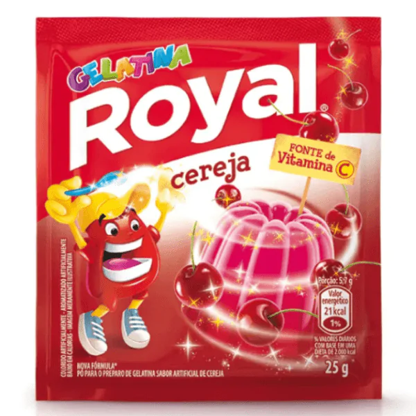 Gelatina Royal Sabor Cereja - 25gr - Imagem 1
