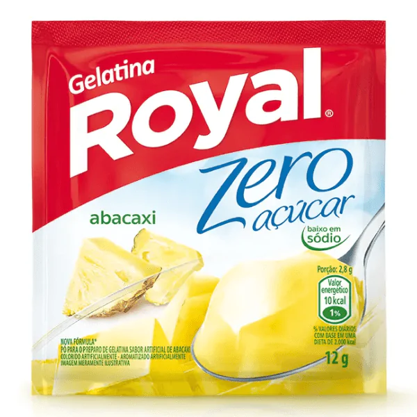 Gelatina Royal Zero Sabor Abacaxi - 25gr - Imagem 1