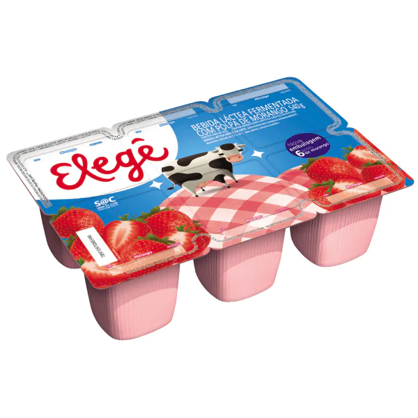Bebida Láctea Elegê Polpa Morango - 540gr - Imagem 1