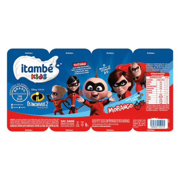 Iogurte Petit Suisse Itambé Morango - 320gr - Imagem 2