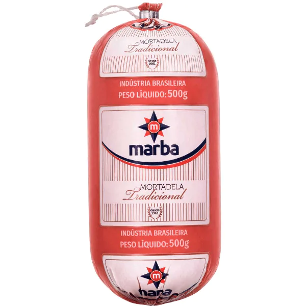 Mortadela Tubo Marba Peça - 500gr - Imagem 1