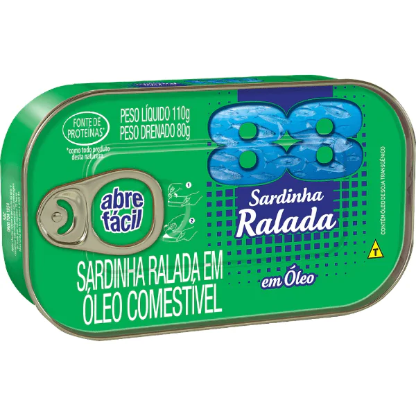 Sardinha 88 Ralado Óleo Abre Fácil - 125gr