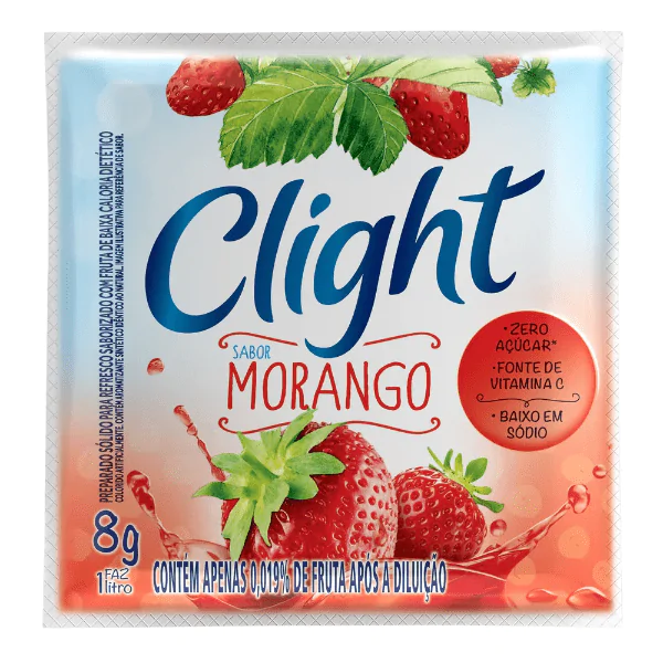Refresco em Pó Clight Sabor Morango - 1L - Imagem 1