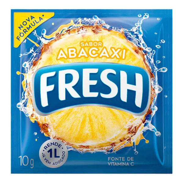 Refresco em Pó Fresh Sabor Abacaxi - 1L - Imagem 1