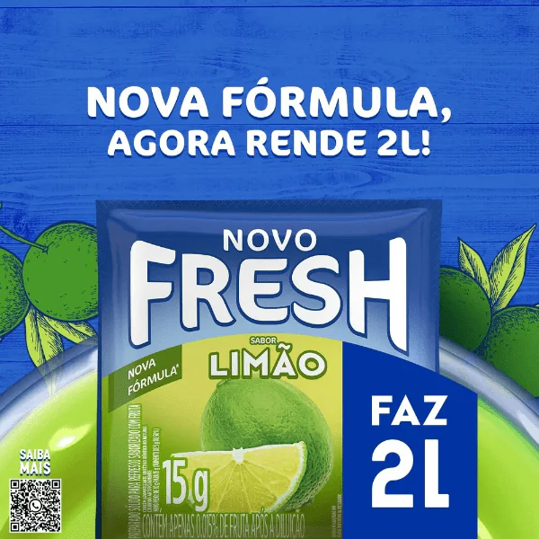 Refresco em Pó Fresh Sabor Limão - 2L - Imagem 2