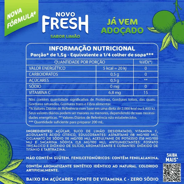 Refresco em Pó Fresh Sabor Limão - 2L - Imagem 3
