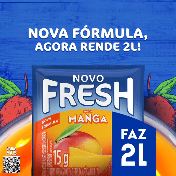Refresco em Pó Fresh Sabor Manga - 1l - Imagem 2