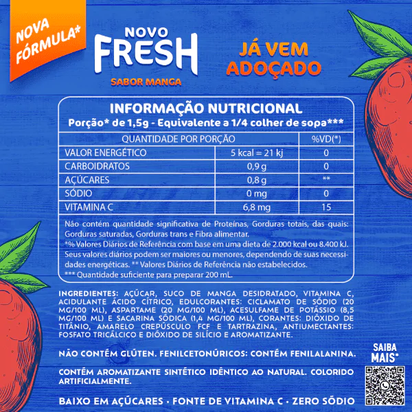 Refresco em Pó Fresh Sabor Manga - 1l - Imagem 3