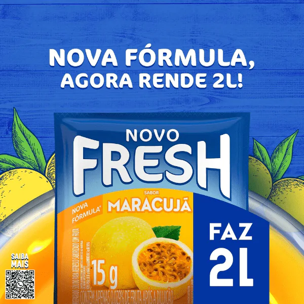 Refresco em Pó Fresh Sabor Maracujá - 2L - Imagem 2