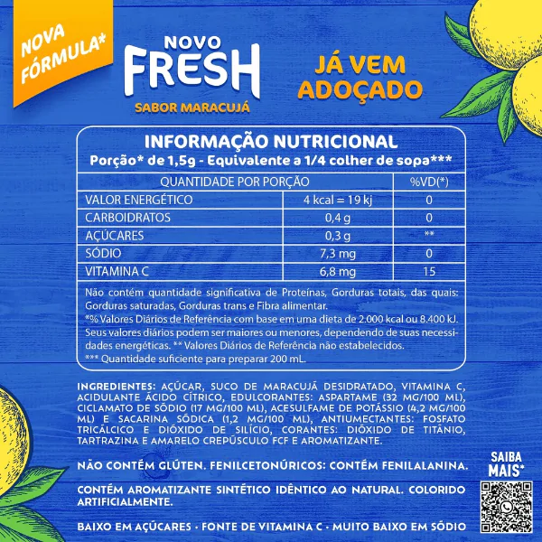 Refresco em Pó Fresh Sabor Maracujá - 2L - Imagem 3