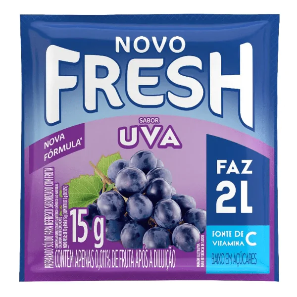 Refresco em Pó Fresh Sabor Uva - 2L - Imagem 1
