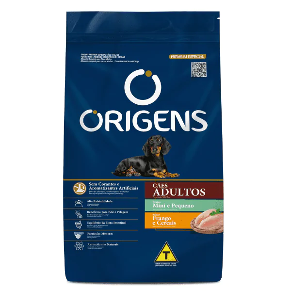 Ração Origens Cães Porte Pequeno Frango/Cereais - 15Kg - Imagem 1