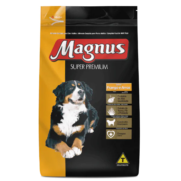 Ração Magnus Super Premium Cães Adultos Frango/Arroz - 15Kg - Imagem 1