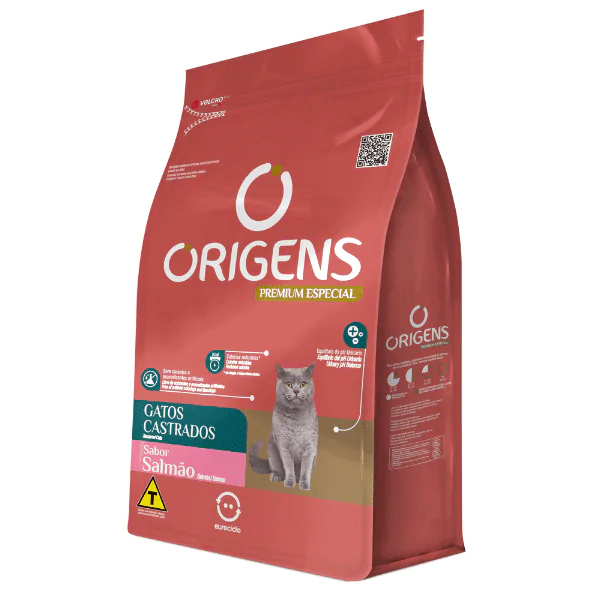 Ração Origens Gatos Castrados Salmão - 10,1Kg - Imagem 2