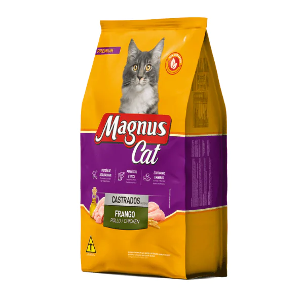 Ração Magnus Gato Castrado Frango - 10,1Kg - Imagem 3