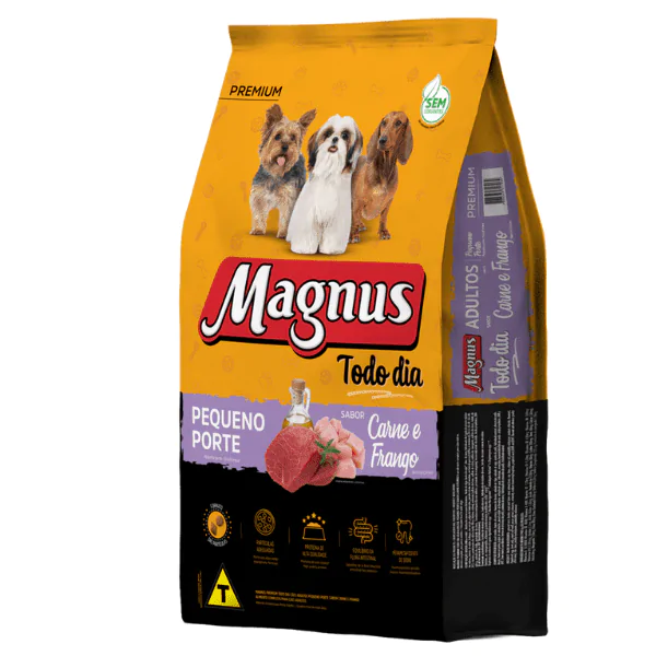 Ração Magnus Todo Dia Cães Porte Pequeno Carne/Frango - 10,1Kg - Imagem 2