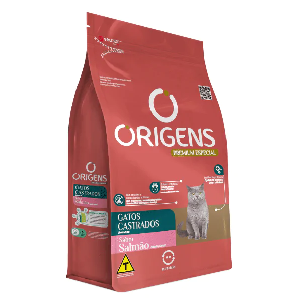Ração Origens Gatos Castrados Salmão - 10,1Kg - Imagem 3