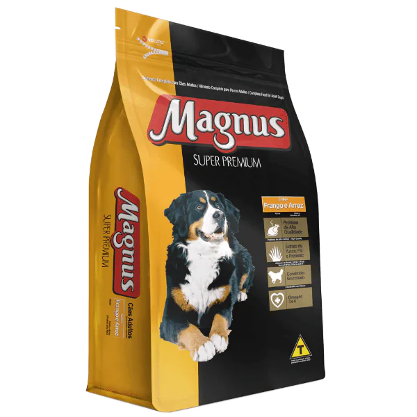 Ração Magnus Super Premium Cães Adultos Frango/Arroz - 15Kg - Imagem 2