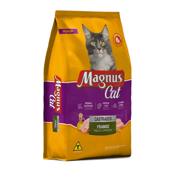 Ração Magnus Gato Castrado Frango - 10,1Kg - Imagem 4