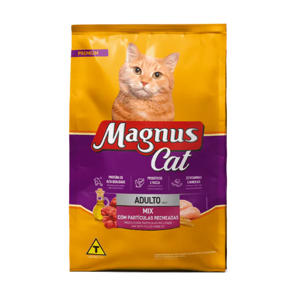 Ração Magnus Gato Mix C/ Partículas Recheadas - 10,1Kg - Imagem 2