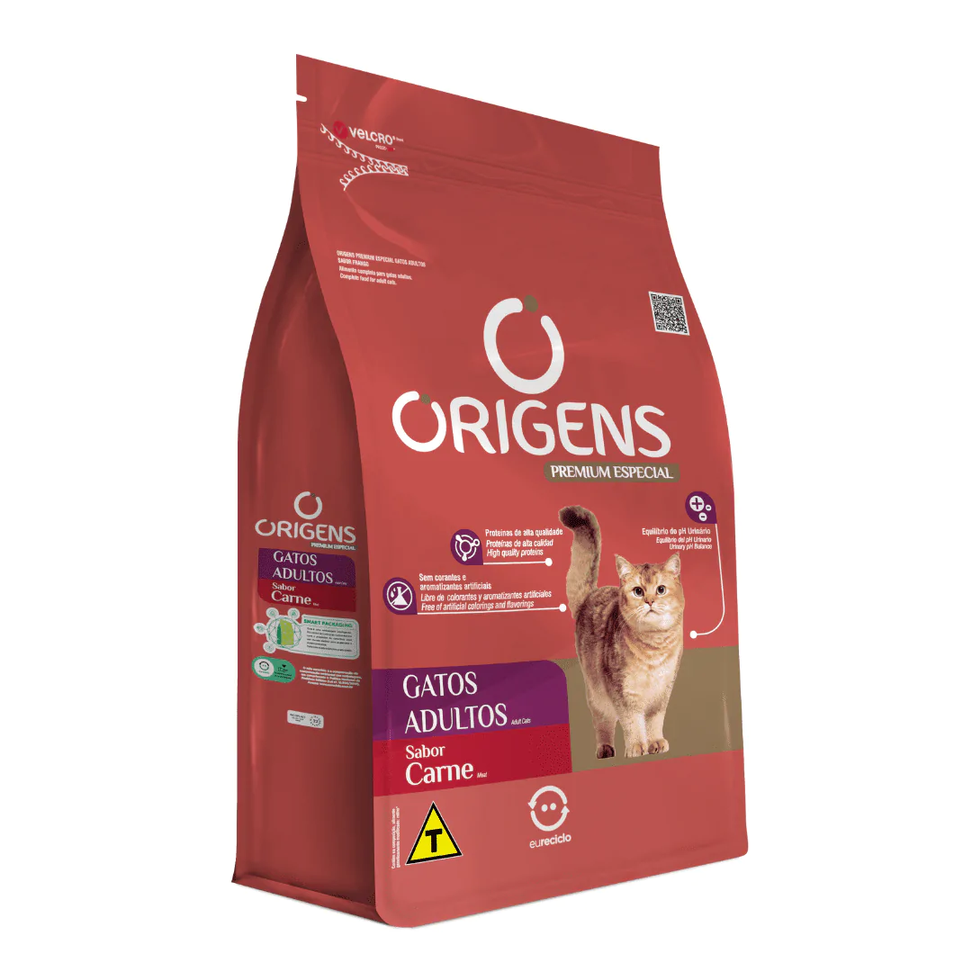 Ração Origens Gatos Adultos Carne - 10,1Kg - Imagem 3