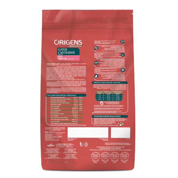 Ração Origens Gatos Castrados Salmão - 10,1Kg - Imagem 4