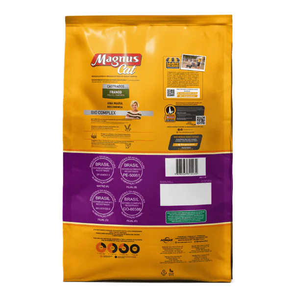 Ração Magnus Gato Castrado Frango - 10,1Kg - Imagem 2