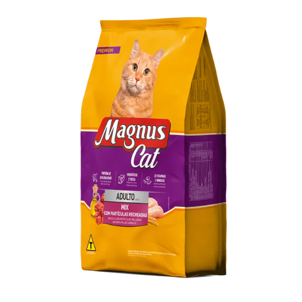 Ração Magnus Gato Mix C/ Partículas Recheadas - 10,1Kg - Imagem 3